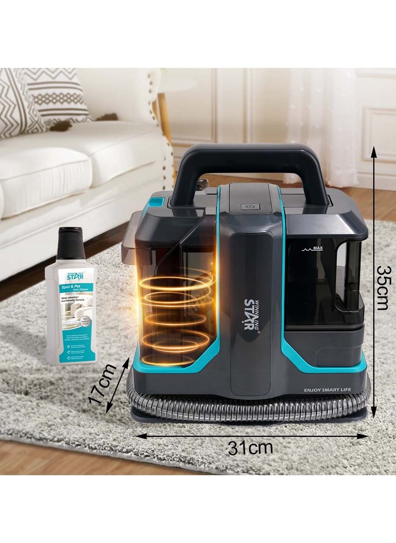 WINNINGSTAR - Portable Carpet Cleaner with Unique Cleaning Brush & Self-Cleaning Function, Perfect for Stubborn Stains on Carpets, Sofas, and Hard-to-Reach Areas, 1880ml, 450W - Image 1