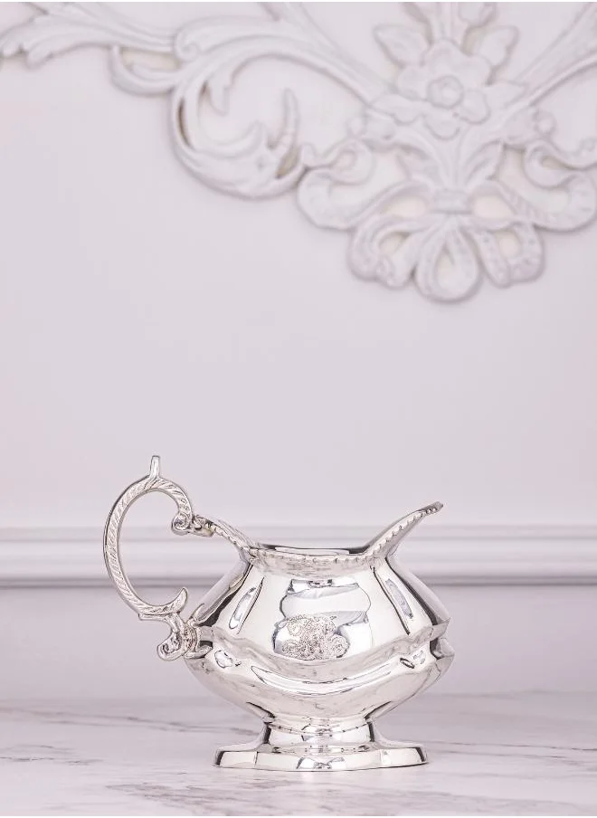 QUESERA Bariq silver plated brass-4 PC tea/coffee serving set by Quesera