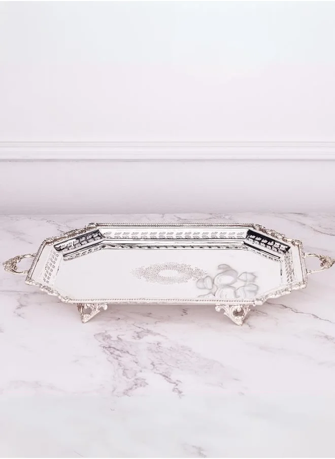 QUESERA Bariq silver plated brass-4 PC tea/coffee serving set by Quesera