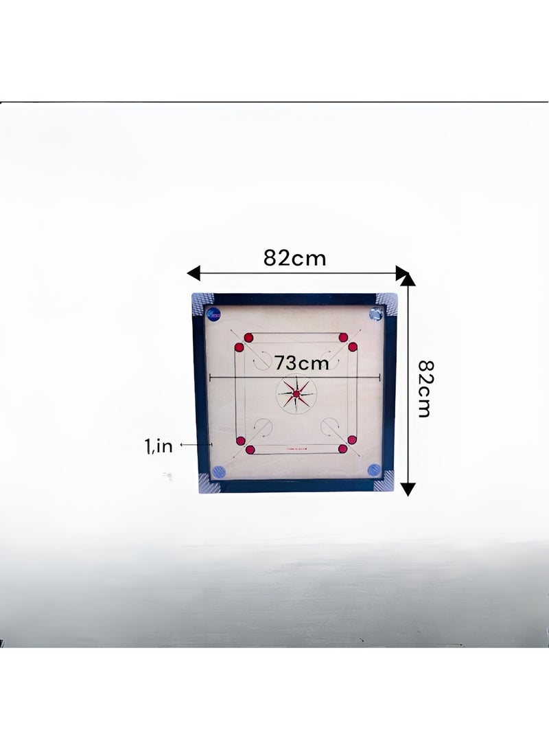 Wooden Carrom Board 82x82cm with 1 Inch Frame – Indoor Game for Kids, Adults & Family Fun - Image 1