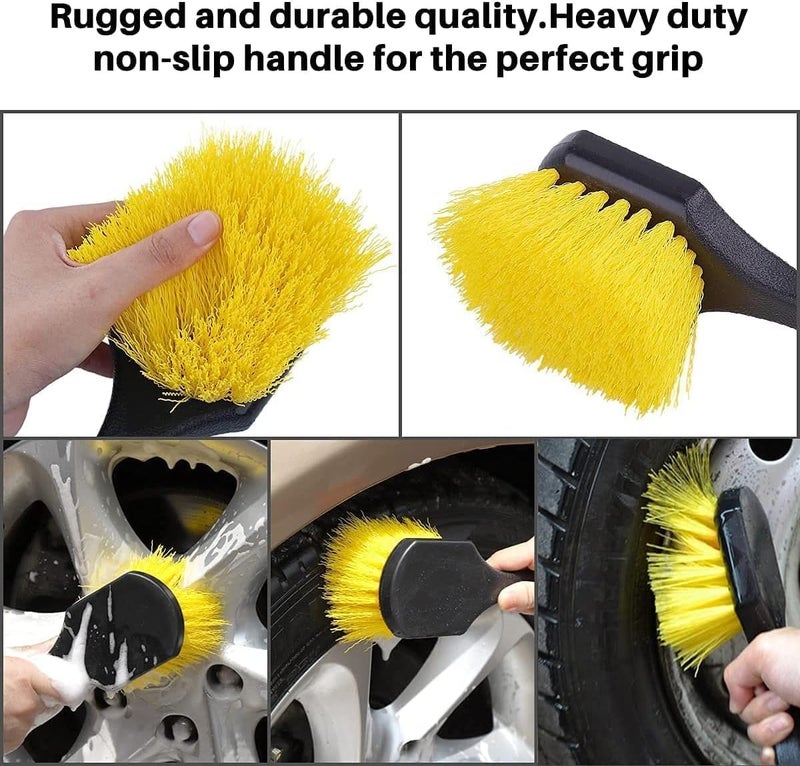 SCIENISH 15Pcs Car Cleaning Kit,Car Wash Detailing Kit,Car Detailing Brushes Set,Wash Bucket Bracket,Big Towels,Car Wash Mitts,Tire Brush,Window Water Blade,Car Wash Sponge Wax Applicators - Image 2