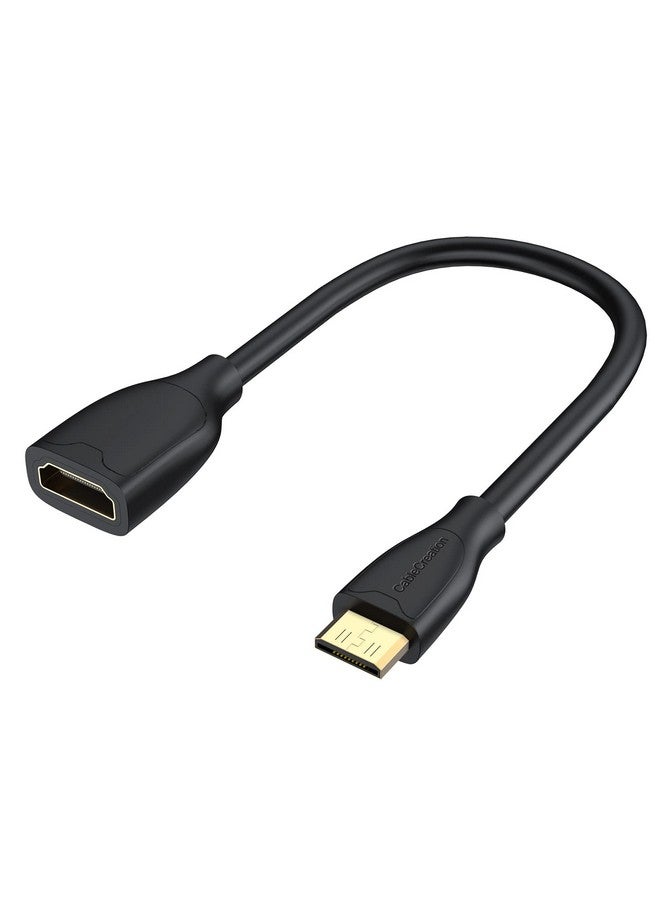 CableCreation Mini Hdmi To Hdmi Cable 0.5Ft Mini Hdmi Male To Hdmi Female Adapter Support 4K 60Hz 3D For Camera Camcorder Graphics Card Laptoptablet Hdtvprojector 0.5Ft Black - Image 1