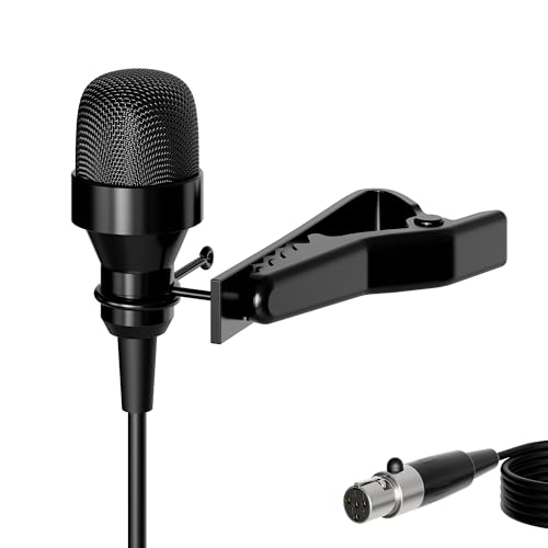 JK J K Pro Lavalier Lapel Microphone MIC-J 017 Unidirectional Condenser Microphone Compatible with Shure Wireless Transmitter Mini XLR Ta4f Plug - Image 1