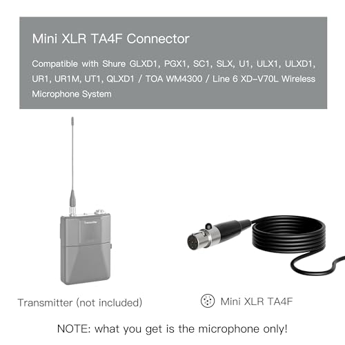 JK J K Pro Lavalier Lapel Microphone MIC-J 017 Unidirectional Condenser Microphone Compatible with Shure Wireless Transmitter Mini XLR Ta4f Plug - Image 2