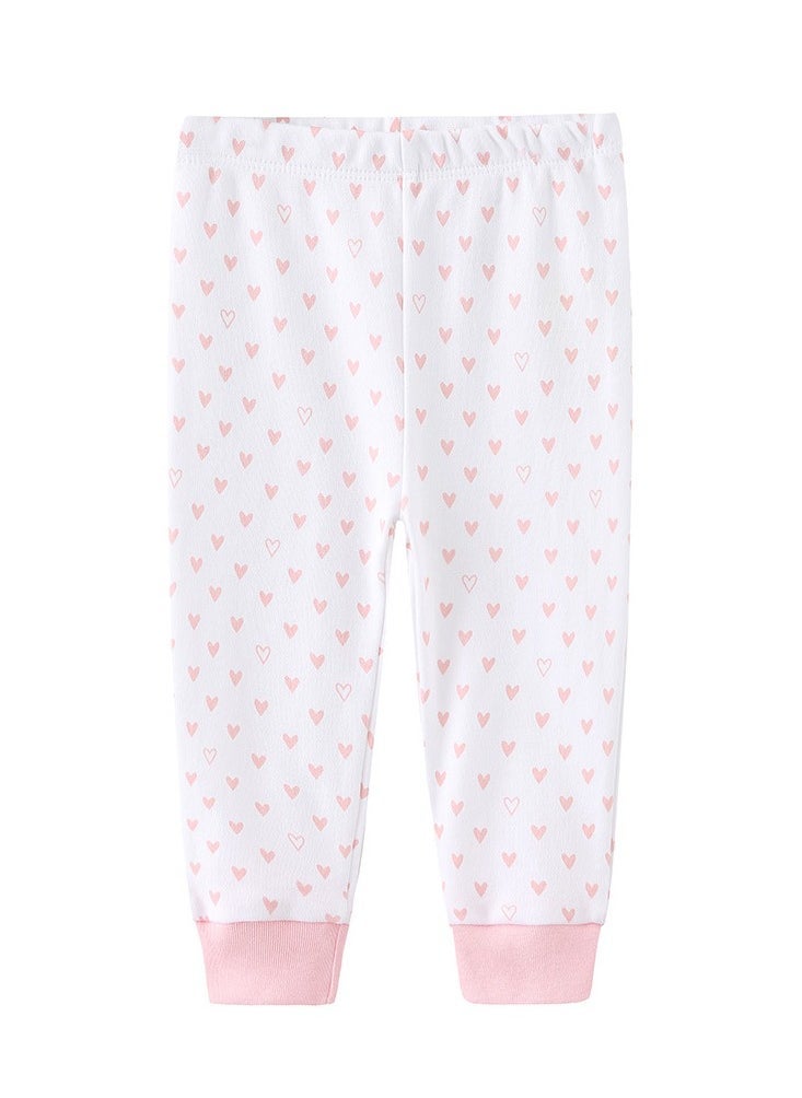 Four-Piece sSet of Elastic Breathable Pure Cotton High Waist Trousers For Infants And Young Children - Image 3