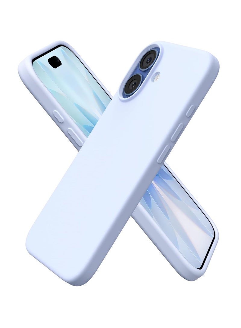 Ultra Slim Silicone Phone Case Compatible with iPhone 17 - Shockproof Phone Case with Soft Anti-Scratch Microfiber Lining-(Sky Blue) - Image 1