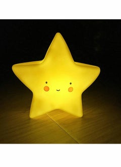 Battery Cartoon Head lovely Lamp LED Night Light Nursery Bedroom Desk, lovely Lamp for Kids Children Baby Girls Toddlert (Star)