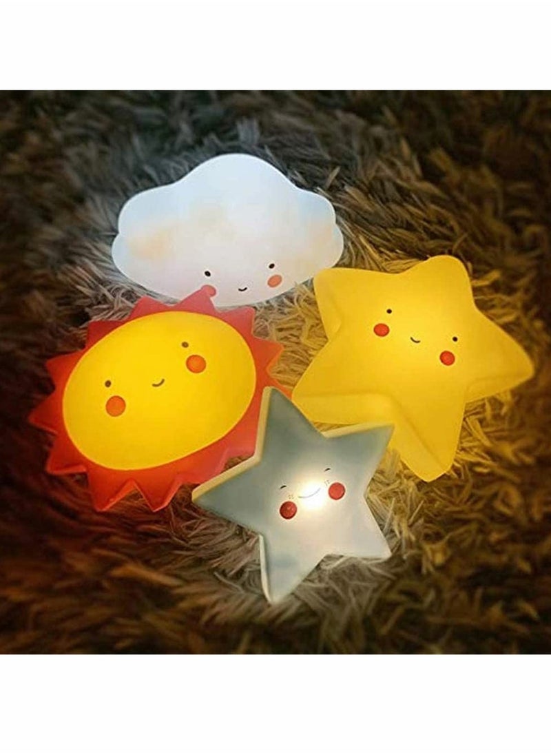 Excefore - Battery Cartoon Head lovely Lamp LED Night Light Nursery Bedroom Desk, lovely Lamp for Kids Children Baby Girls Toddlert (Star) - Image 1