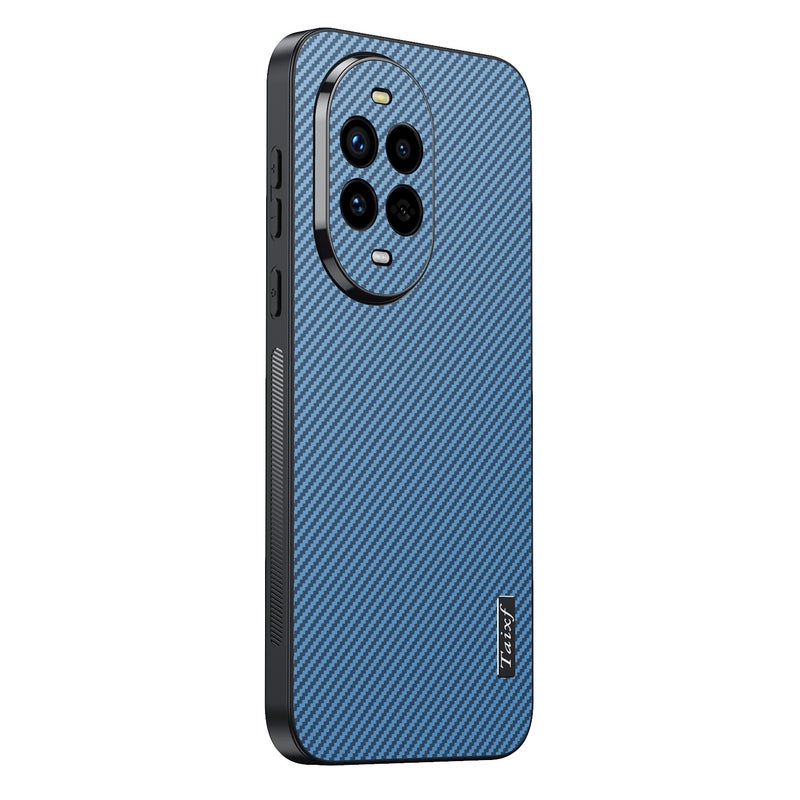 Carbon Fiber Pattern Faux Leather Phone Case for Huawei Mate 70 Pro, Shockproof Anti-Fingerprint Cover - Image 3