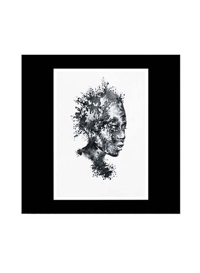 RYN Abstract Themed Wall Art Black/White/Grey 30x30centimeter - Image 1