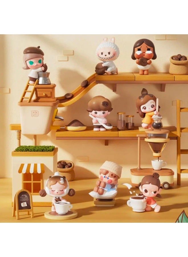 general POP MART coffee factory series cute dolls tide play collection decoration toys gifts for family and friends - Image 4