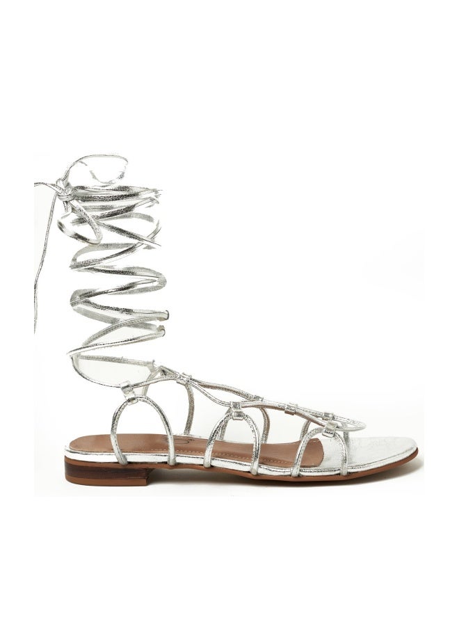 Y.so Women’s Gladiator Sandals with Ankle Wrap – Flat Lace-Up Summer Sandals - Image 1