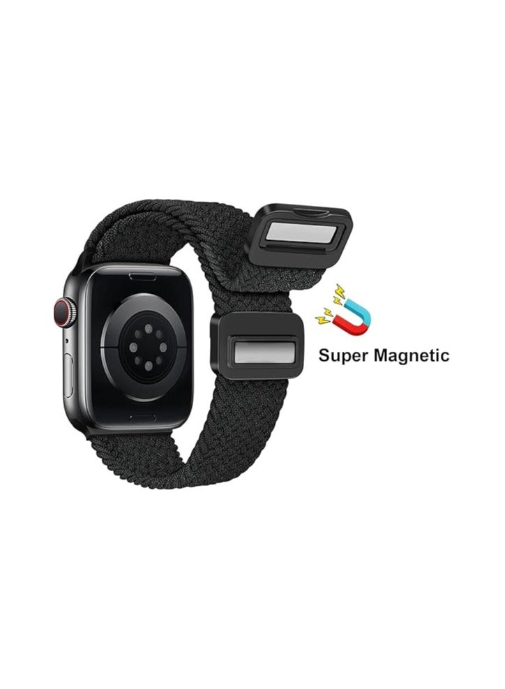 سوار رياضي منفرد لساعة أبل ألترا 49 مم 46 مم 45 مم 44 مم 42 مم للنساء والرجال، سوار معصم قابل للتعديل من النايلون المرن المغناطيسي لساعة آي ووتش ألترا 2 SE Series 10 9 8 7 6 5 4 3 2 1 - Image 5