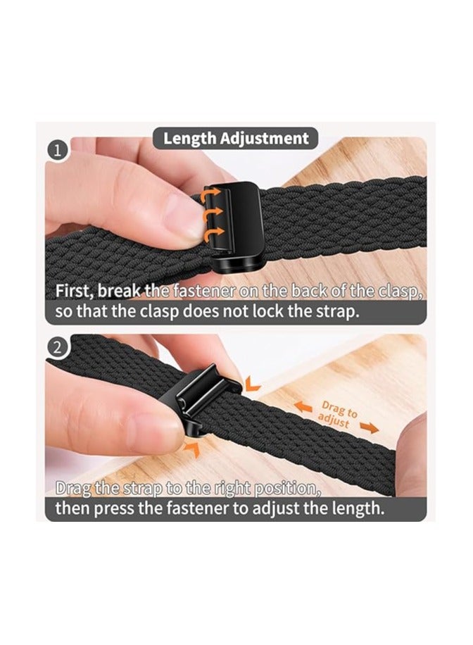 سوار رياضي منفرد لساعة أبل ألترا 49 مم 46 مم 45 مم 44 مم 42 مم للنساء والرجال، سوار معصم قابل للتعديل من النايلون المرن المغناطيسي لساعة آي ووتش ألترا 2 SE Series 10 9 8 7 6 5 4 3 2 1 - Image 3