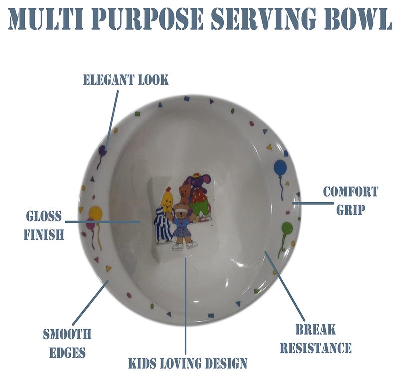 ZIDO (Pack of 2 Multi-Purpose Oval Shape Cartoon Character Bowls for Serving All Type of Snacks Items (Smile Jokers and Rabbit Families). - Image 5