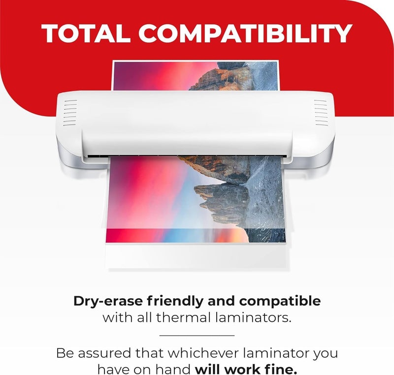 Simply Cool 5MIL Thermal Laminating Sheets (125 Count) Photo, Card, Notecard, ID Badge, and Business Card Sizes, Dry-Erase Friendly Laminating Pouches, Compatible with Laminators, Crystal Clear Laminated Finish - Image 3