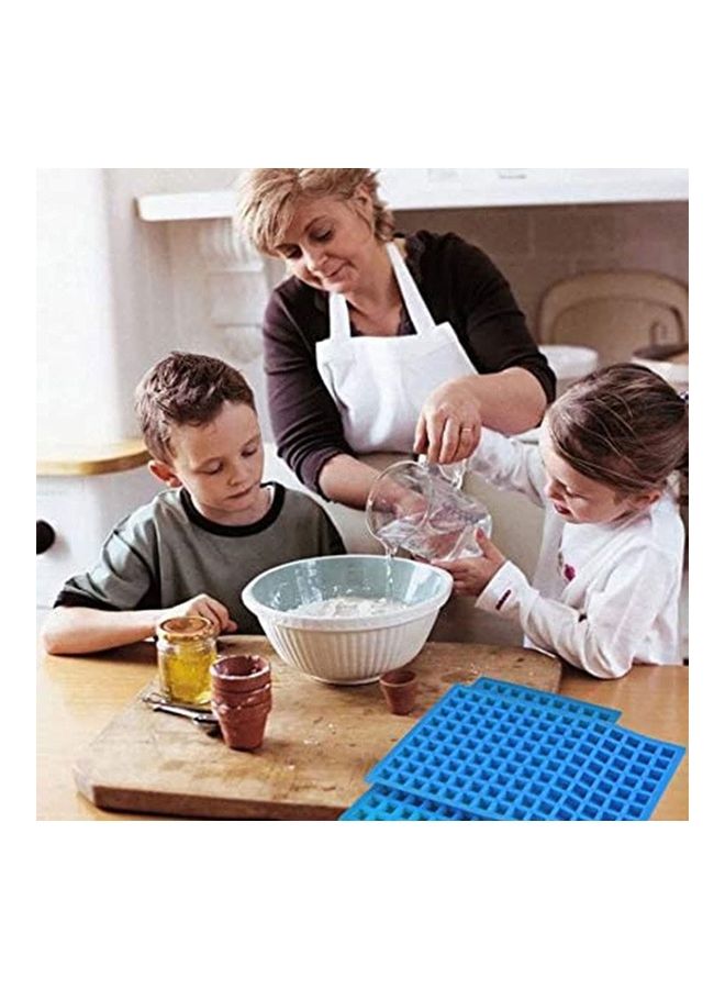 NIBEMINENT 2-Piece Cavity Ice Cube Tray Moulds Blue One Size - Image 4