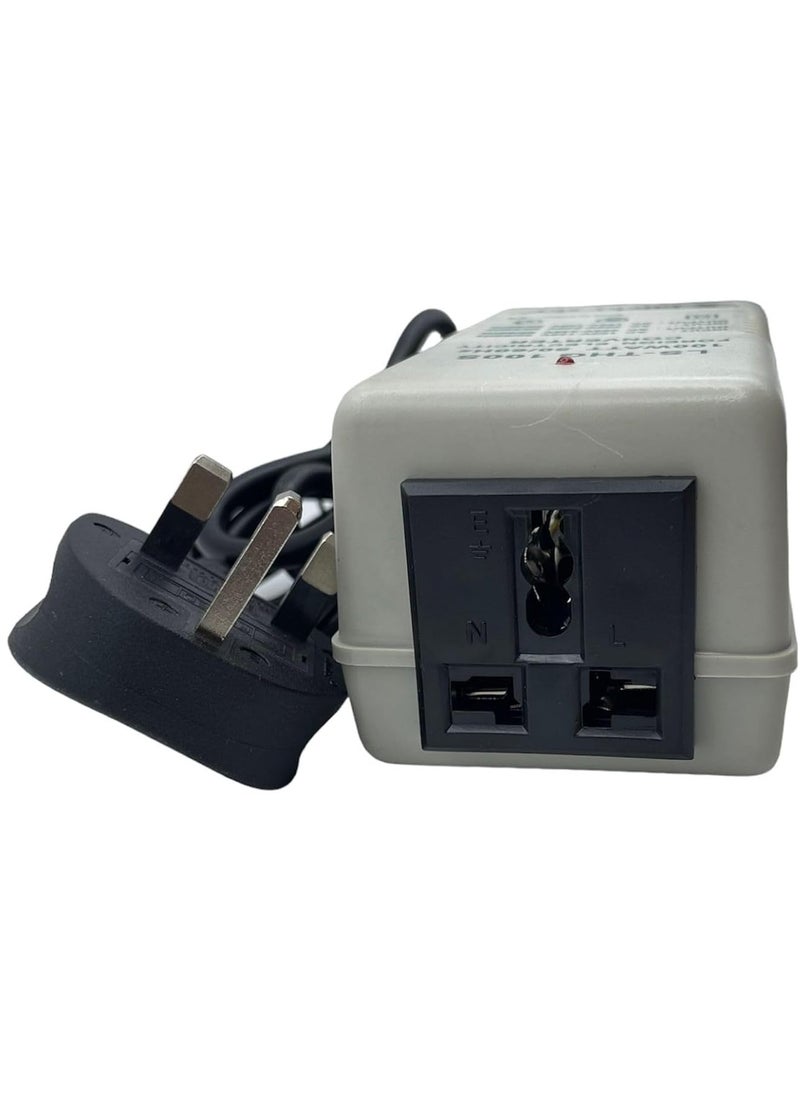 Lucky Sky محول الطاقة Lucky Sky Step-Up and Down Voltage محول طاقة 100 واط - 110 فولت إلى 220 فولت أو من 220 فولت إلى 110 فولت معيار دولي 2 شق (THG-100S-100W)  - Image 1