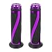 Ongfuwu 2PCS Universal Motorcycle Grips CNC Aluminum Non Slip Rubber Motorcycle Handlebar Grips Thruster Grip with Bar End Cap Fits for 7822mm Left 124mm Right Handlebars Purple - Image 2