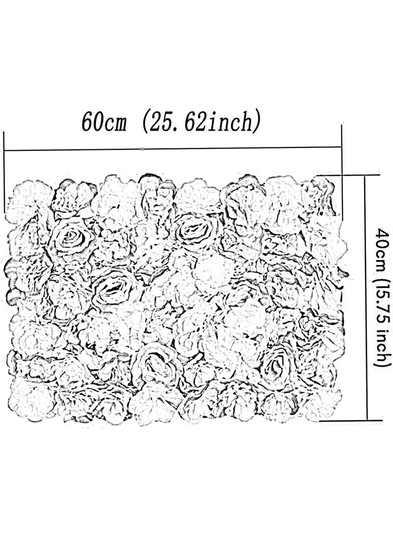 أي كي دي سي لوحة حائط فاخرة من AKDC Silk Bloom - زهور صناعية وردية وبيضاء - خلفية زهرية مقاس 40×60 سم - Image 2