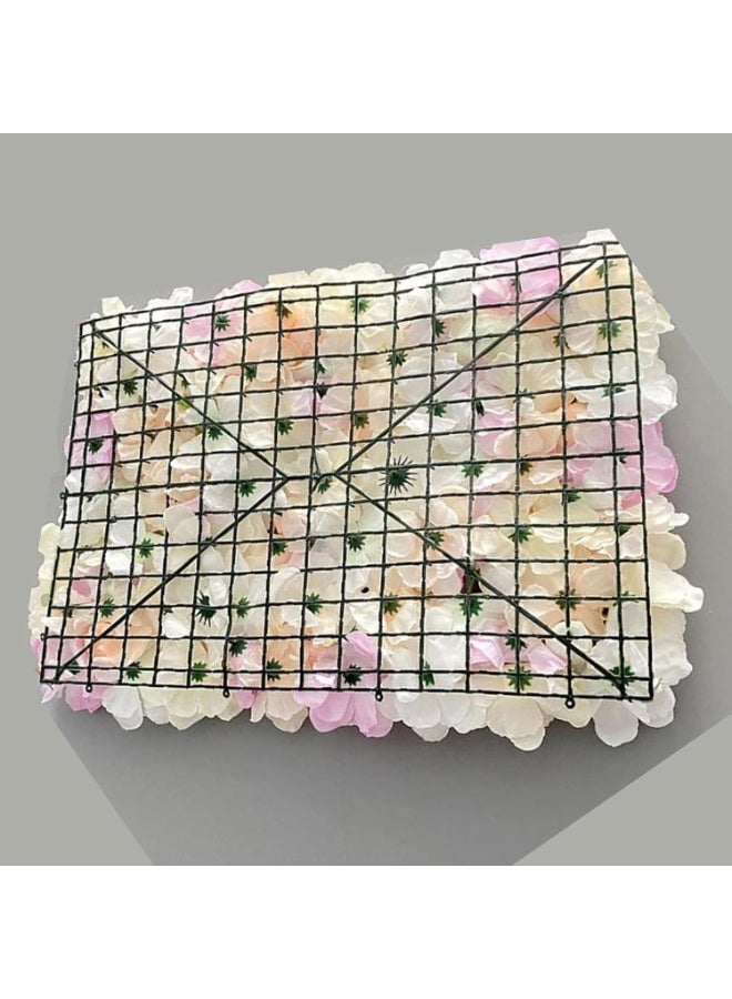 أي كي دي سي لوحة حائط فاخرة من AKDC Silk Bloom - زهور صناعية وردية وبيضاء - خلفية زهرية مقاس 40×60 سم - Image 3