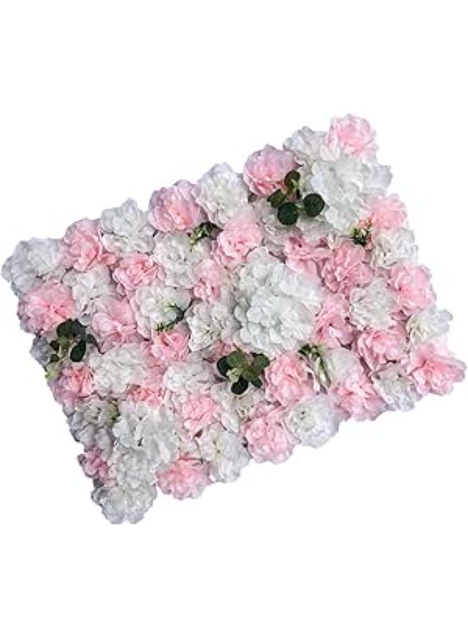 أي كي دي سي لوحة حائط فاخرة من AKDC Silk Bloom - زهور صناعية وردية وبيضاء - خلفية زهرية مقاس 40×60 سم - Image 1