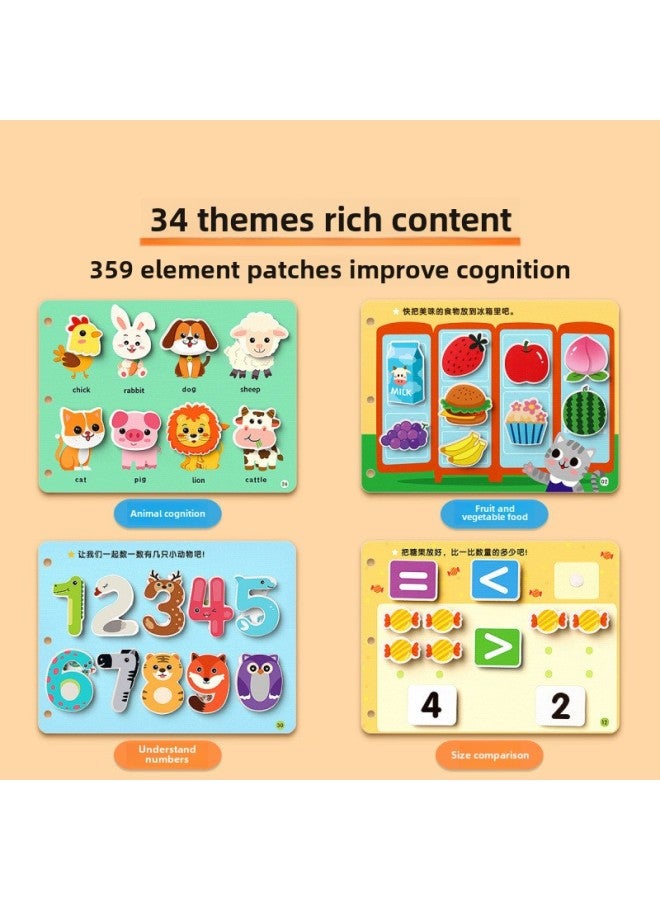 Tear Tear Book Baby Toy Quiet Hand Tear Cloth Book One Year Old Baby One Month Early Education Velcro Bite-Color: Animal Style (need To Apply Velcro Yourself) (16 Pages/10 Photos)  - Image 3