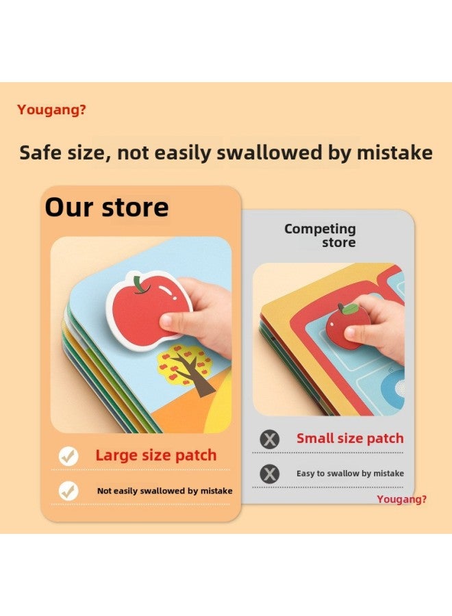 Tear Tear Book Baby Toy Quiet Hand Tear Cloth Book One Year Old Baby One Month Early Education Velcro Bite-Color: Animal Style (need To Apply Velcro Yourself) (16 Pages/10 Photos)  - Image 5