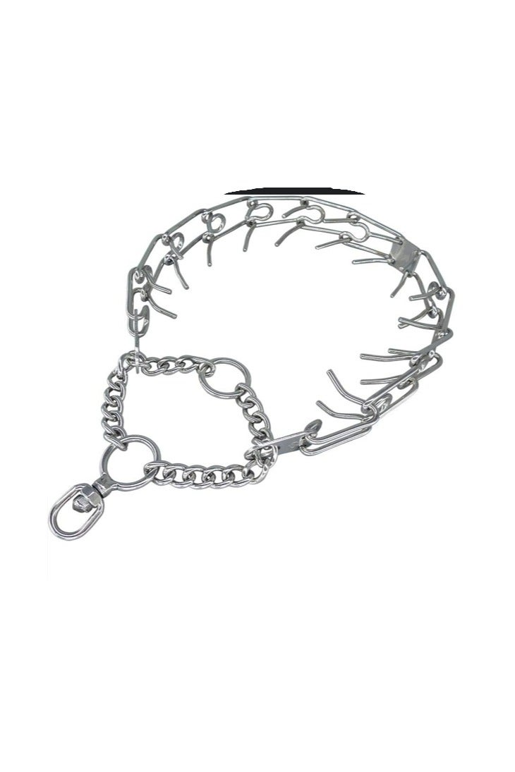 Nunbell Dog Prong Training Collar – Stainless Steel Pinch Collar with Quick Release for Training Control