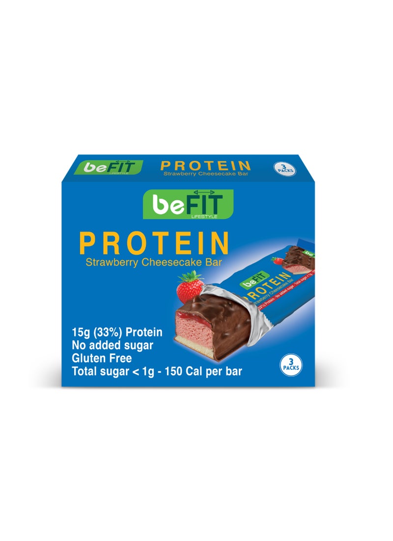 BeFit Protein Strawberry Cheesecake Cake Bar - Image 1