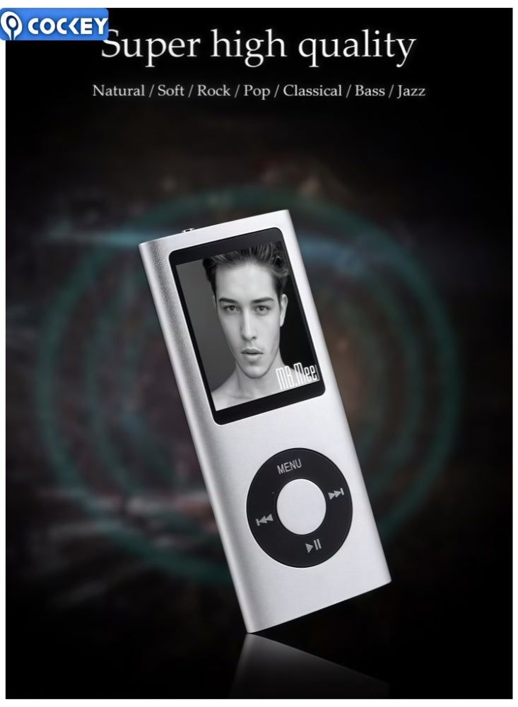 كوكي مشغل مصغّر MP3 بسعة 256 جيجابايت، مشغل موسيقى عالي الجودة محمول بشاشة مقاس 2.0 بوصة، ترقية لدعم الاتصال بالبلوتوث، مشغل موسيقى ببطاقة مع راديو FM ومسجل صوت (256 جيجابايت) - Image 5