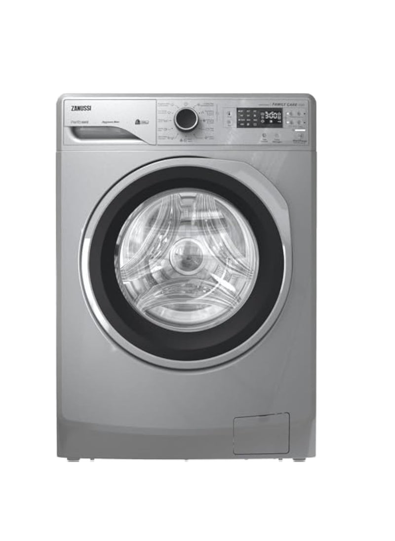 ZANUSSI Zanussi Automatic Washing Machine ,PERLAMAX, Digital, Multi Program, 8 KG, 1200 RPM, Silver, Motor Universal, Black Door - ZWF8240SB5 