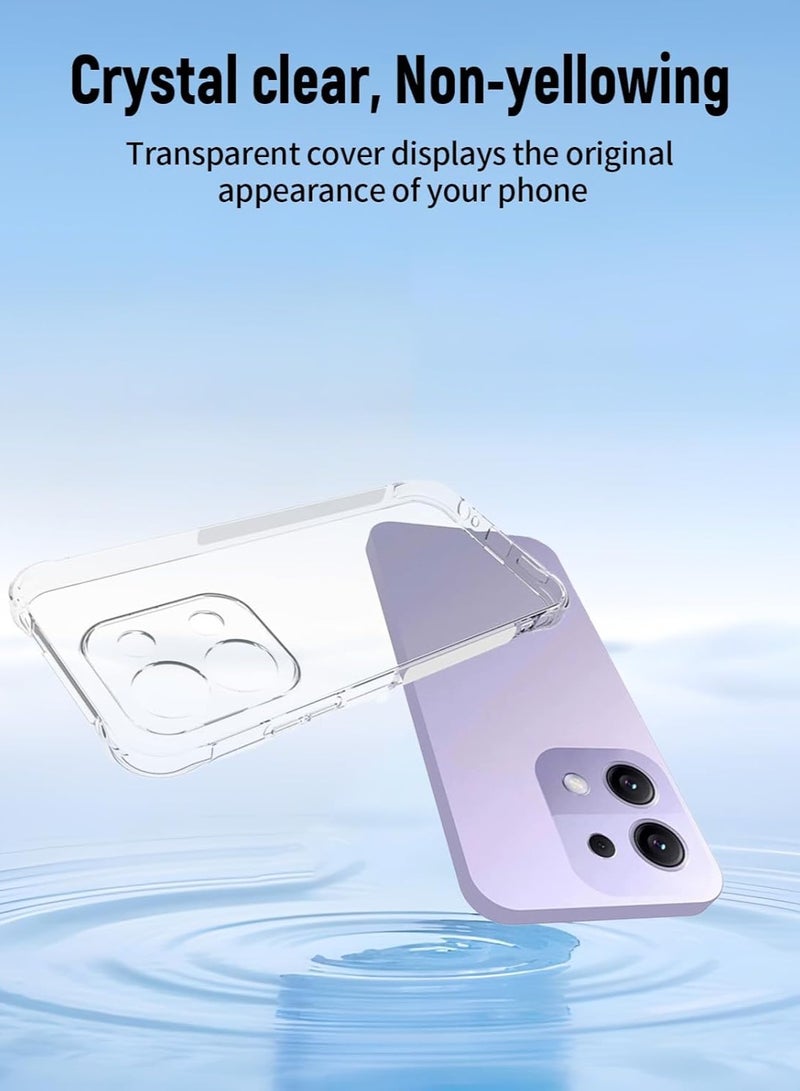 Case for Redmi 15C 4G Clear TPU Four Corners Grade Protection Cover Transparent Soft Silicone - Image 5