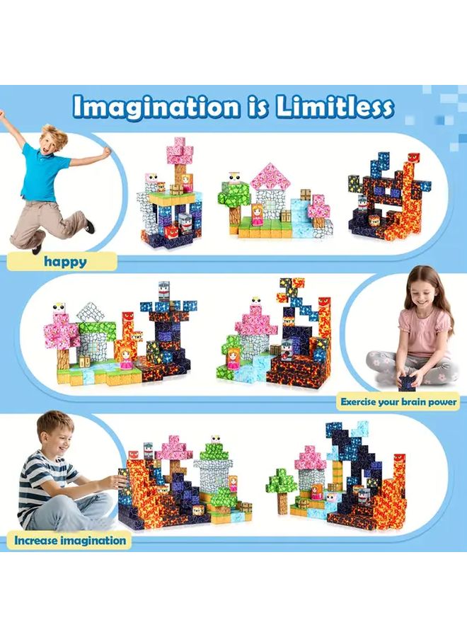 100pcs Magnetic Building Blocks STEM Toy for Kids Ages 3 Plus - Image 3
