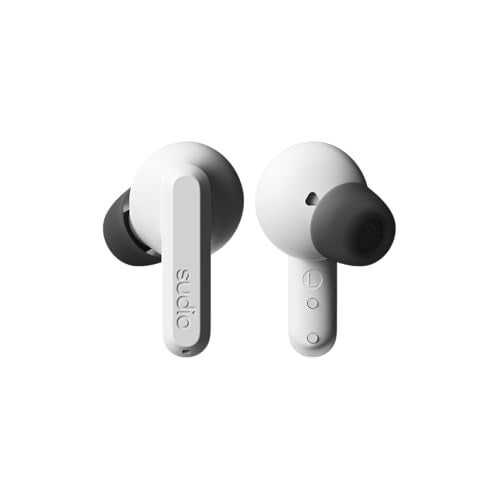 Sudio A3 Pro Noise Cancelling Earbuds – 25H Playtime, ANC, Multipoint Bluetooth 5.4, Clear Calls, IPX4 Sweat & Splash Resistant, USB-C Charging, Made from Recycled Plastics (White) - Image 1