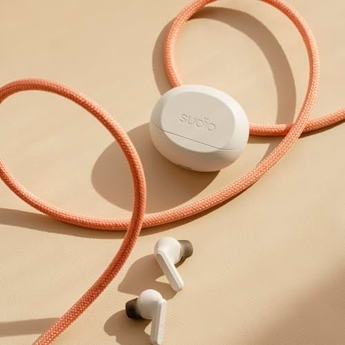 Sudio A3 Pro Noise Cancelling Earbuds – 25H Playtime, ANC, Multipoint Bluetooth 5.4, Clear Calls, IPX4 Sweat & Splash Resistant, USB-C Charging, Made from Recycled Plastics (White) - Image 4