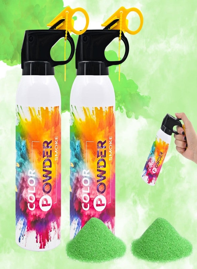 PEMUISE Colorful Corn Powder 2Pack Smoke Fire Extinguisher Gender Reveal Smoke with Power for Party Green Powder Smoke Colored Powder for Boy or Girl Birthday Wedding Baby Shower Color Run Party Supplies - Image 1