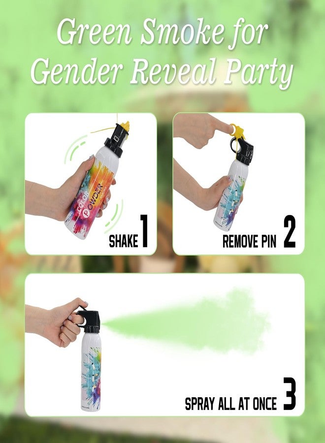 PEMUISE Colorful Corn Powder 2Pack Smoke Fire Extinguisher Gender Reveal Smoke with Power for Party Green Powder Smoke Colored Powder for Boy or Girl Birthday Wedding Baby Shower Color Run Party Supplies - Image 5