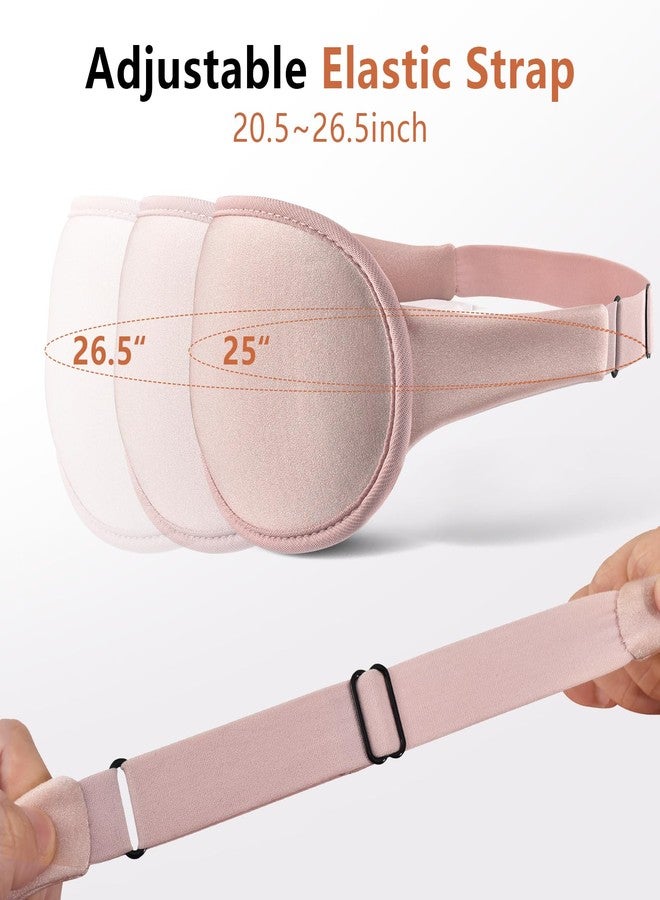 VENMATE Sleep Mask for Side Sleeper Women Men, Eye Mask for Sleeping Light Blocking, 3D Contoured Cup Sleeping Mask, Soft Breathable Sleep Eye Mask with Adjustable Elastic Strap for Travel Pink - Image 3