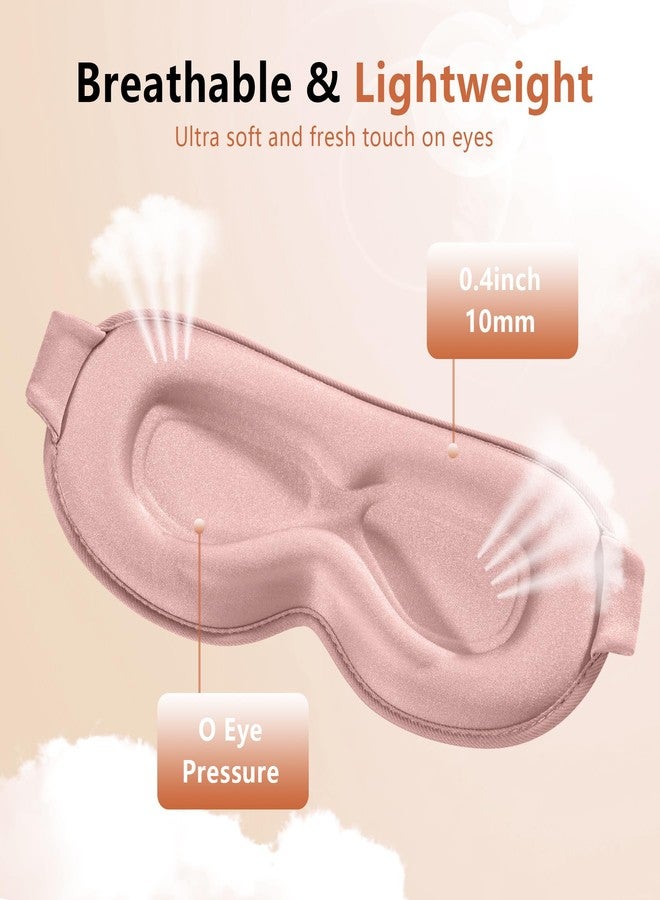 VENMATE Sleep Mask for Side Sleeper Women Men, Eye Mask for Sleeping Light Blocking, 3D Contoured Cup Sleeping Mask, Soft Breathable Sleep Eye Mask with Adjustable Elastic Strap for Travel Pink - Image 4
