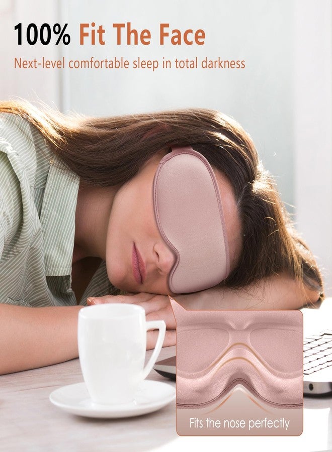 VENMATE Sleep Mask for Side Sleeper Women Men, Eye Mask for Sleeping Light Blocking, 3D Contoured Cup Sleeping Mask, Soft Breathable Sleep Eye Mask with Adjustable Elastic Strap for Travel Pink - Image 5
