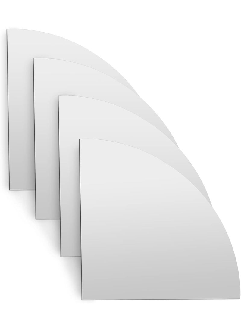 Americanflat Americanflat Adhesive Mirror Tiles  Set of 4 Quarters Circle Mirrors for Wall and Home Decor  Peel and Stick Mirrors  Modern Glass Mirror for Bathroom Bedroom Living Room  - Image 2