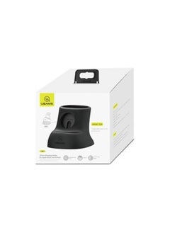 Usams USAMS US-ZJ051 2IN1 Silicon Charging Holder For Apple Watch And AirPods -Black  - Image 2