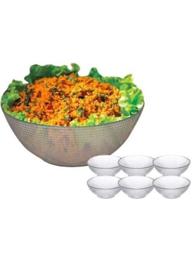 Paşabahçe 96854 Glass 7 Piece Generation Compote Bowl Set  - Image 2