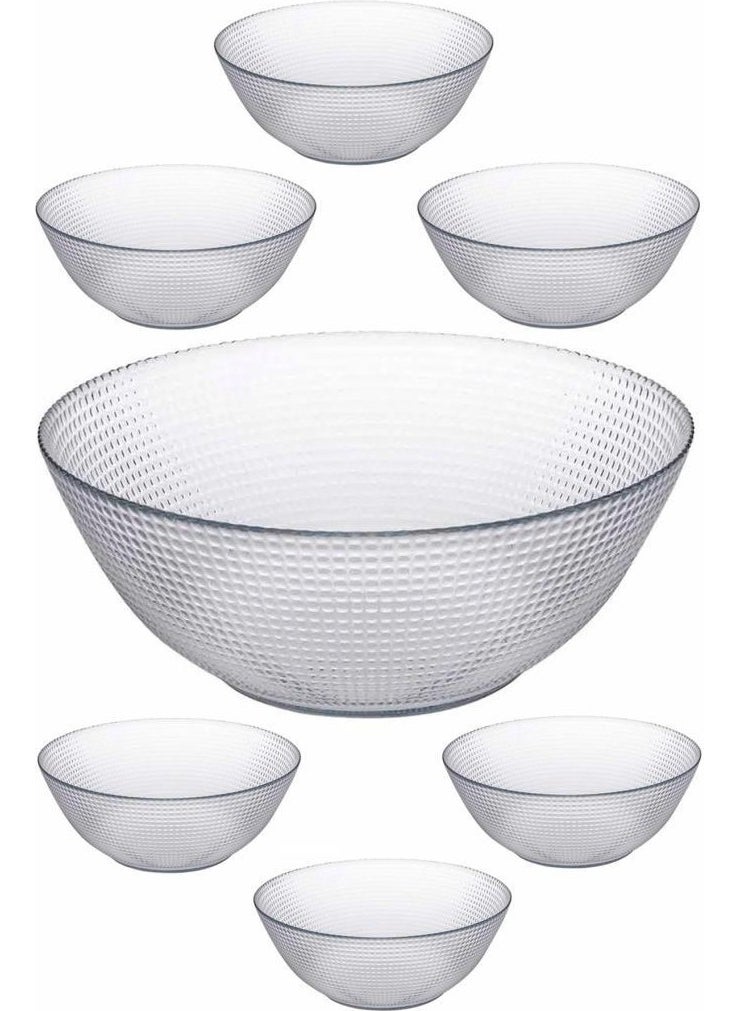 Paşabahçe 96854 Glass 7 Piece Generation Compote Bowl Set  - Image 1