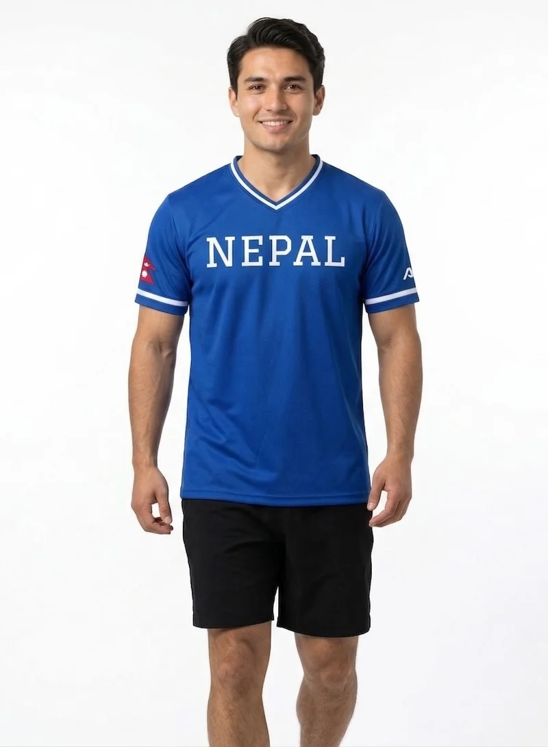 Baseball United  Nepal Baseball National Team Men's Lifestyle V-Neck Jersey for Men | Best Price UAE