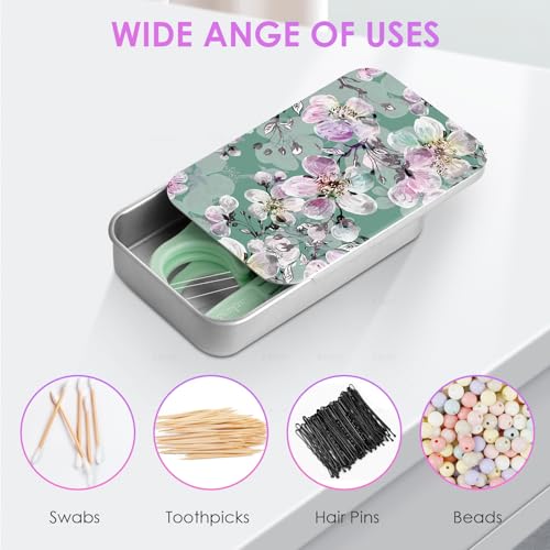 Gerkia 2Pack Travel Floss Picks Case, Refillable Portable Floss Pick Holder and Dispenser, Small Tin Box Containers. - Image 3