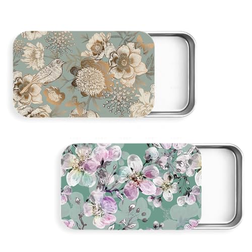 Gerkia 2Pack Travel Floss Picks Case, Refillable Portable Floss Pick Holder and Dispenser, Small Tin Box Containers. - Image 1