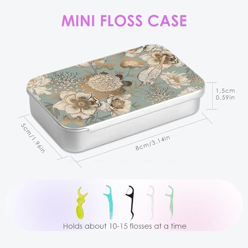 Gerkia 2Pack Travel Floss Picks Case, Refillable Portable Floss Pick Holder and Dispenser, Small Tin Box Containers. - Image 2