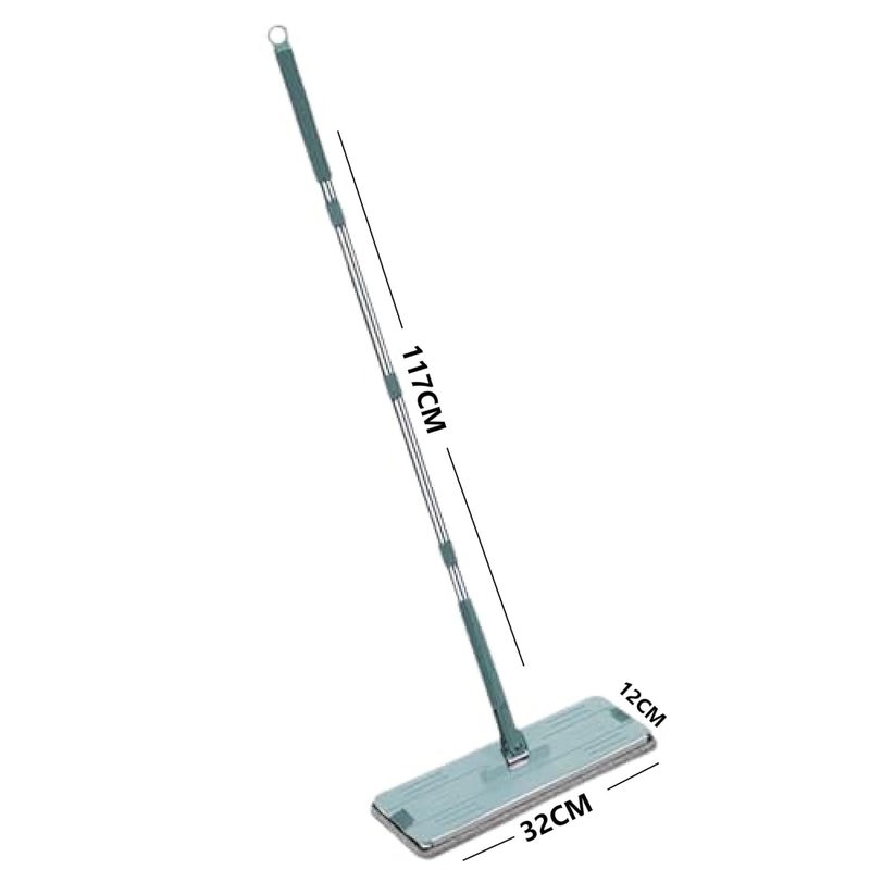 V2H Plastic Durable Flat Mop Spare Head and Handle with Microfiber Refill with 360 Rotate Cleaning for Kitchen Home Office Suitable for V2H Flat Mop32 CM X 12 CM - Image 2